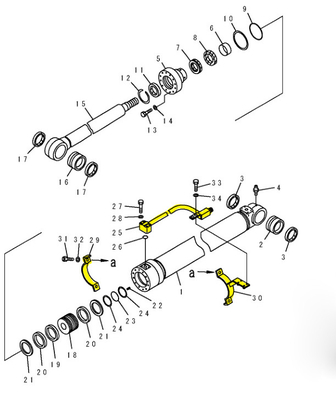 KOMATSU PC120 PC130 Druckölrohr für Bagger für Hydraulikzylinder und Eisenrohr