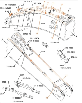 Anwendung auf CAT349 Zylinderölrohr für Baggerrohr aus dem Produktionsbetrieb