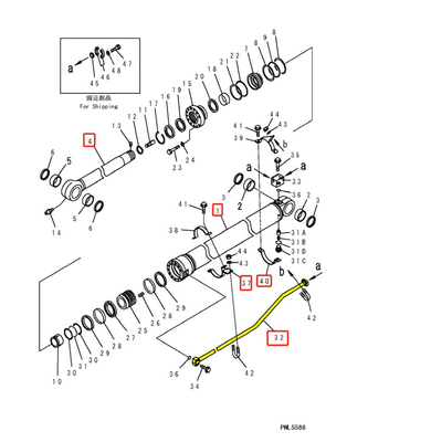 PC360 300 Bagger Hydraulikölzylinder Stahlrohr für Bauarbeiten