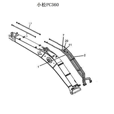PC360 300 Bagger Hydraulikölzylinder Stahlrohr für Bauarbeiten