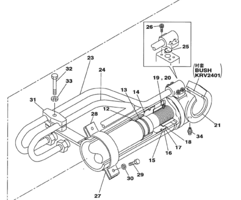 SH210-5A Bagger Ersatzteile Zylinderölrohr für Sumitomo-Rohr