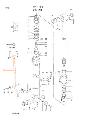 Ersatzteile für Bagger Top ZAX120 Zylinder Ölrohr für Hitachi Tube