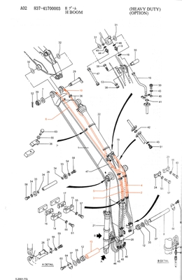 HD820 Bagger Hydraulikölzylinder Stahlrohr Rohrrohr Rohrzylinder Rohrleitung zur Reparatur