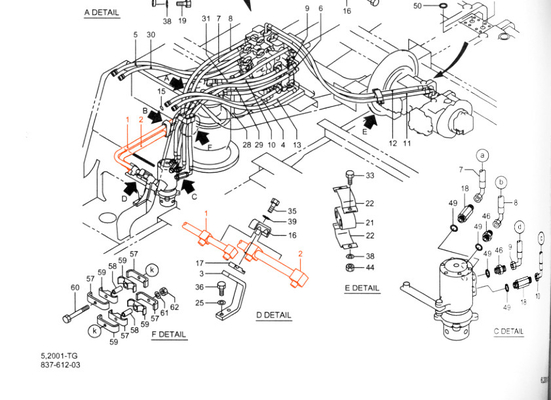 HD820 Bagger Hydraulikölzylinder Stahlrohr Rohrrohr Rohrzylinder Rohrleitung zur Reparatur