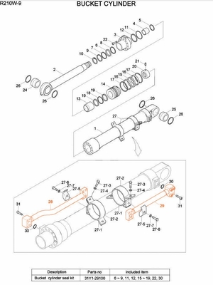 Herstellungsbetrieb Hyundai R210 R215 Bagger Eisenrohr für Hydraulik-System-Distributor