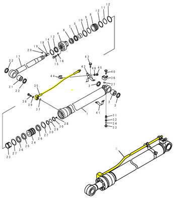 PC120 PC130 Hydraulisches System Verteiler Bohrrohr und Rückleitung für Bagger Eisenrohr