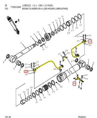 Ökonomische PC200 Hydrauliksystem-Distributor-Bohrrohr für Baggeröl-Eingangsrohr