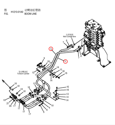 Ökonomische PC200 Hydrauliksystem-Distributor-Bohrrohr für Baggeröl-Eingangsrohr
