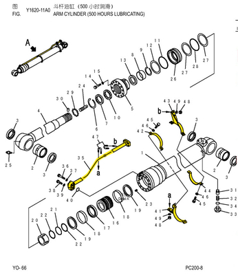 PC200-8MO Hydraulisches System Verteiler Eimerrohr und Rückleitung für Bagger Eisenrohr