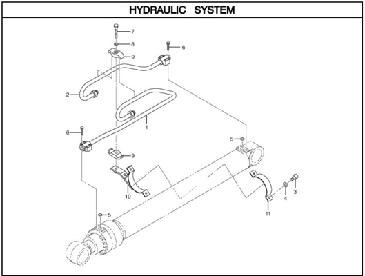Ausbauband-Kit-Top CAT320C Hydrauliköl-Zylinderleitung mit Zylinderklemme
