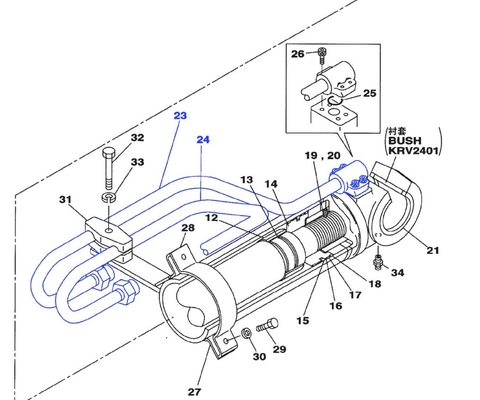 Baustoffgeschäfte Stahlrohr für die Spitze SH210-5A Bagger Hydraulikzylinderrohr