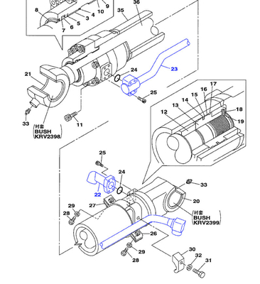Stahlrohr-Zylinderbagger Hydraulisches Eisenölrohr LK00290 LR014150 für Boom