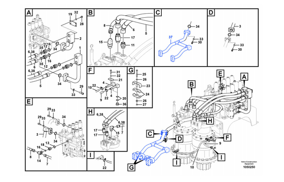 Bauarbeiten Hydraulischer Bagger Arm Zylinderrohr für EC480 und EC460