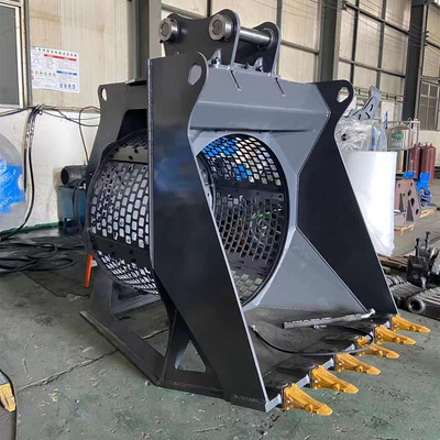 0.46 - 1,2 M3 Kapazität Bagger Sieb Eimer Hydraulischer Drehbildschirm Eimer