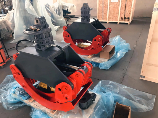 3 Tonnen Hydraulische Bagger Anschlüsse Drehholzgreifmaschine Maximal Kieferöffnung 1,5 m